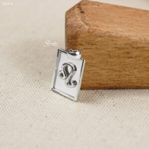 GC474 Mặt dây chuyền bạc Ý Senyda chữ nhật cung hoàng đạo nổi