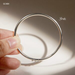 GC484 Vòng tay bạc Senyda trơn đặc ruột