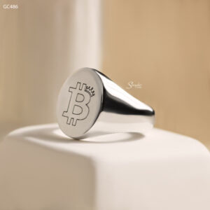 GC486 Nhẫn bạc Ý Senyda signet oval