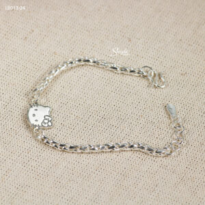 LB013-21 Lắc tay bạc bé Ý Senyda dây rồng mặt kitty