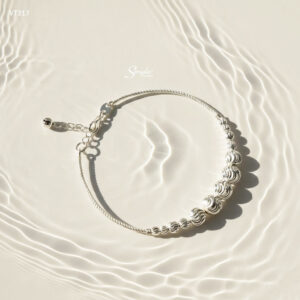 VT317 Vòng tay bạc Ý Senyda mặt charm bi giác
