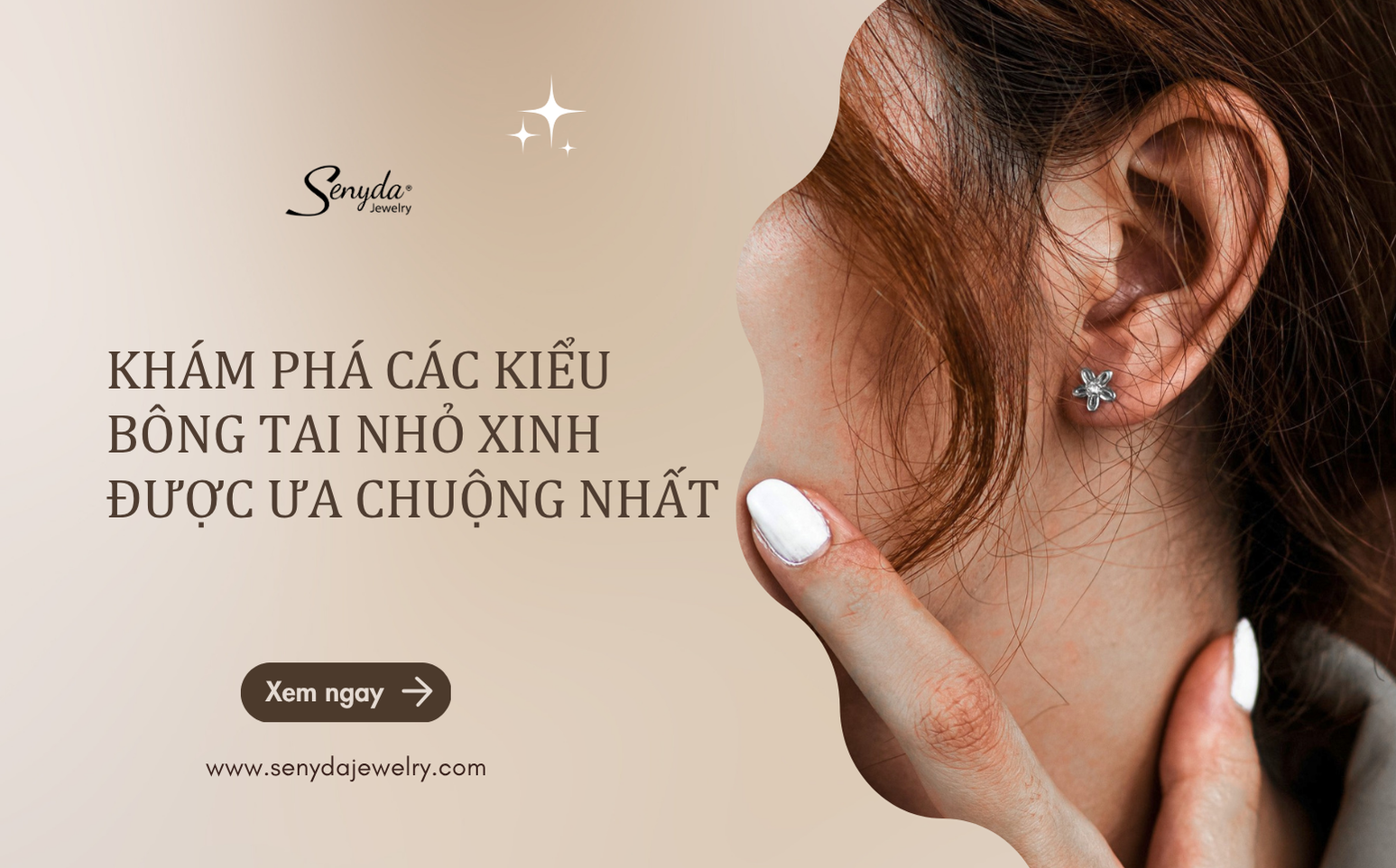 các kiểu bông tai nhỏ xinh