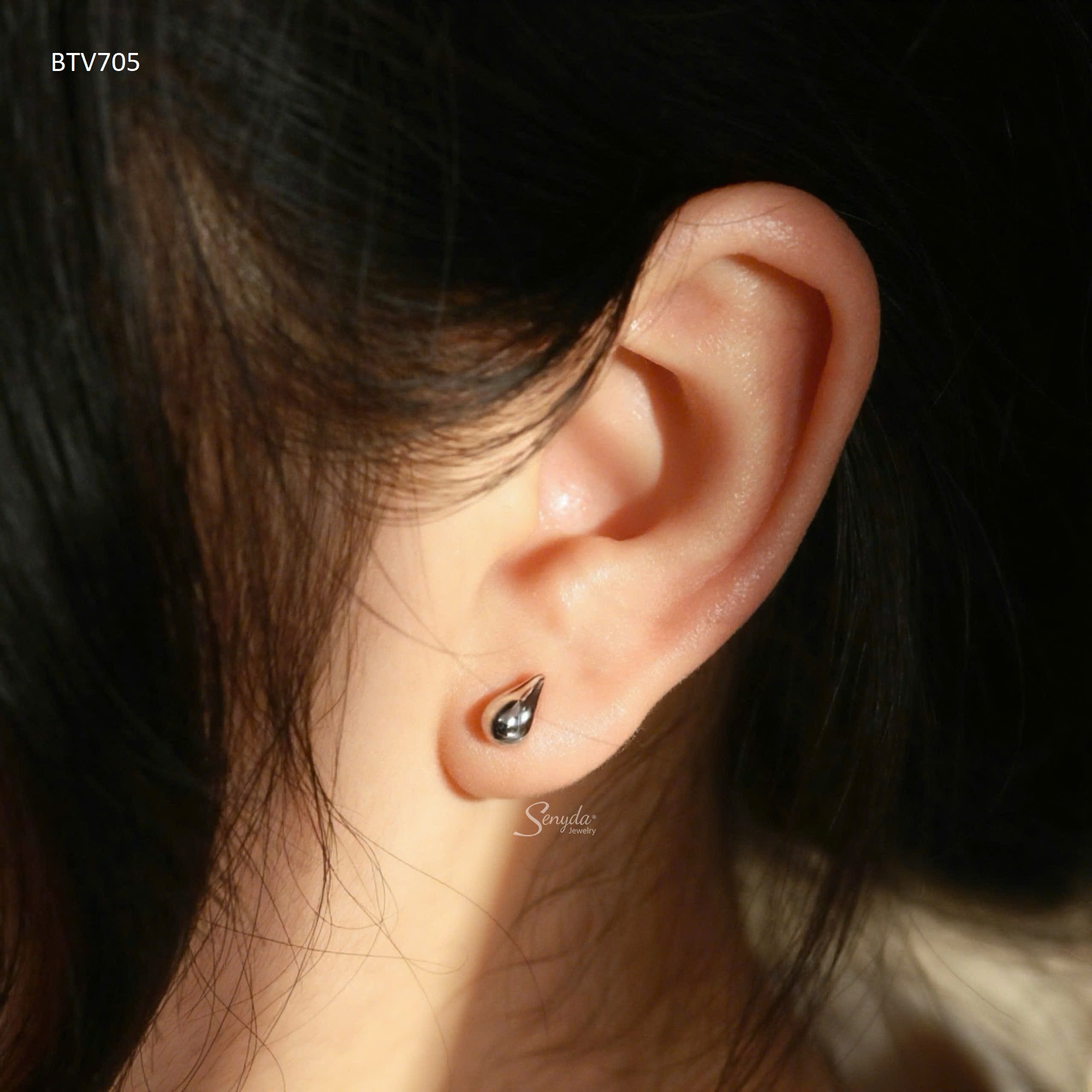 BTV705 Bông tai vàng Senyda giọt nước nhỏ