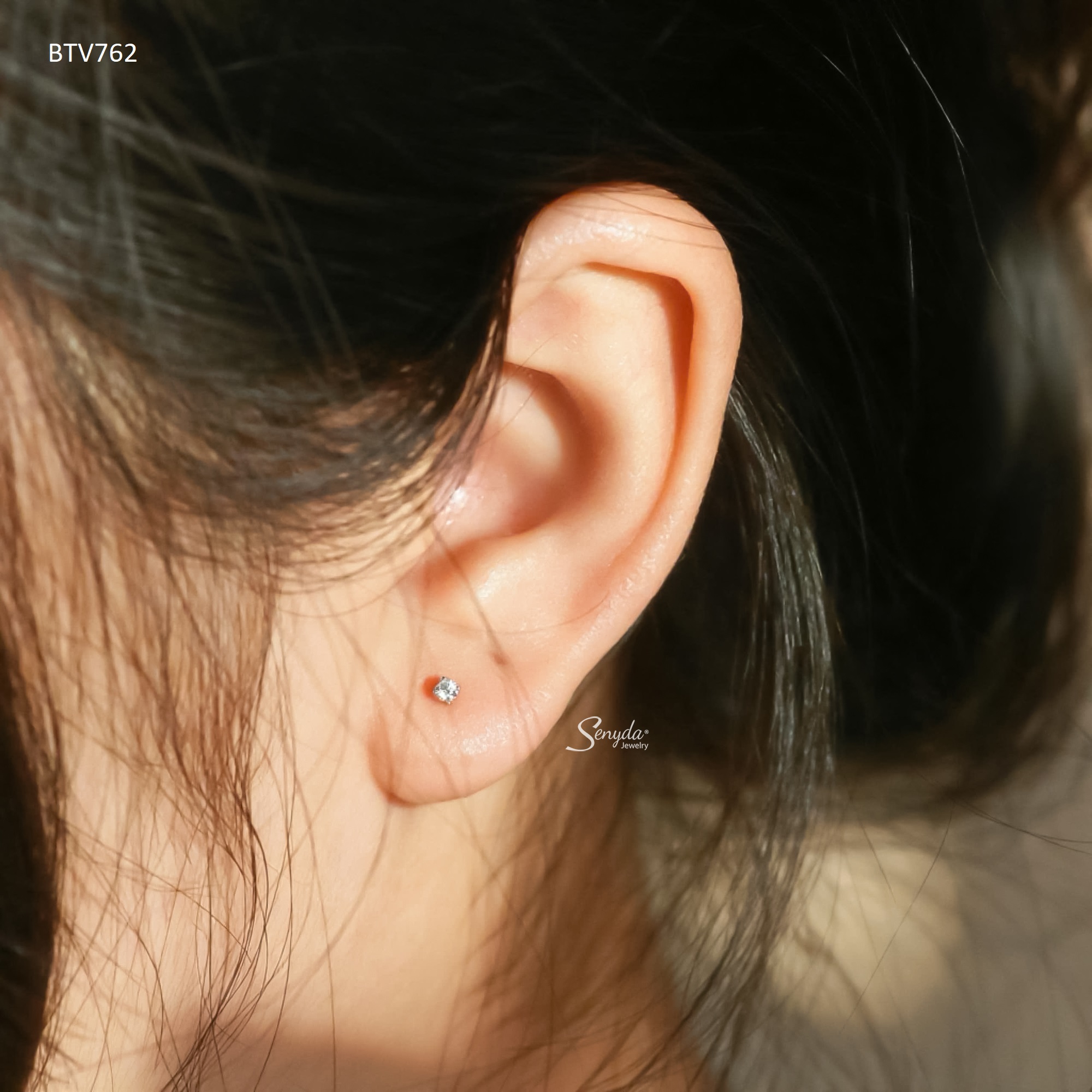 BTV762 Bông tai vàng Sendya nụ đá