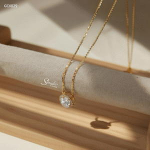 GCV829 Dây chuyền vàng Senyda mặt hoa 5 cánh