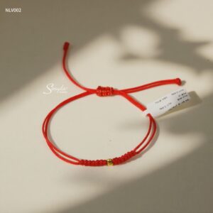NLV002 Vòng tay dây chỉ charm vàng Senyda bi giác
