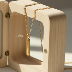 DCV1024 Dây chuyền vàng Senyda khoen lật mặt chữ nhật