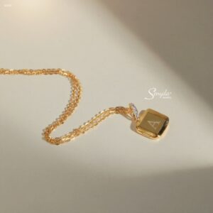 GC516 Dây chuyền bạc Ý Senyda mặt hộp vuông đóng mở