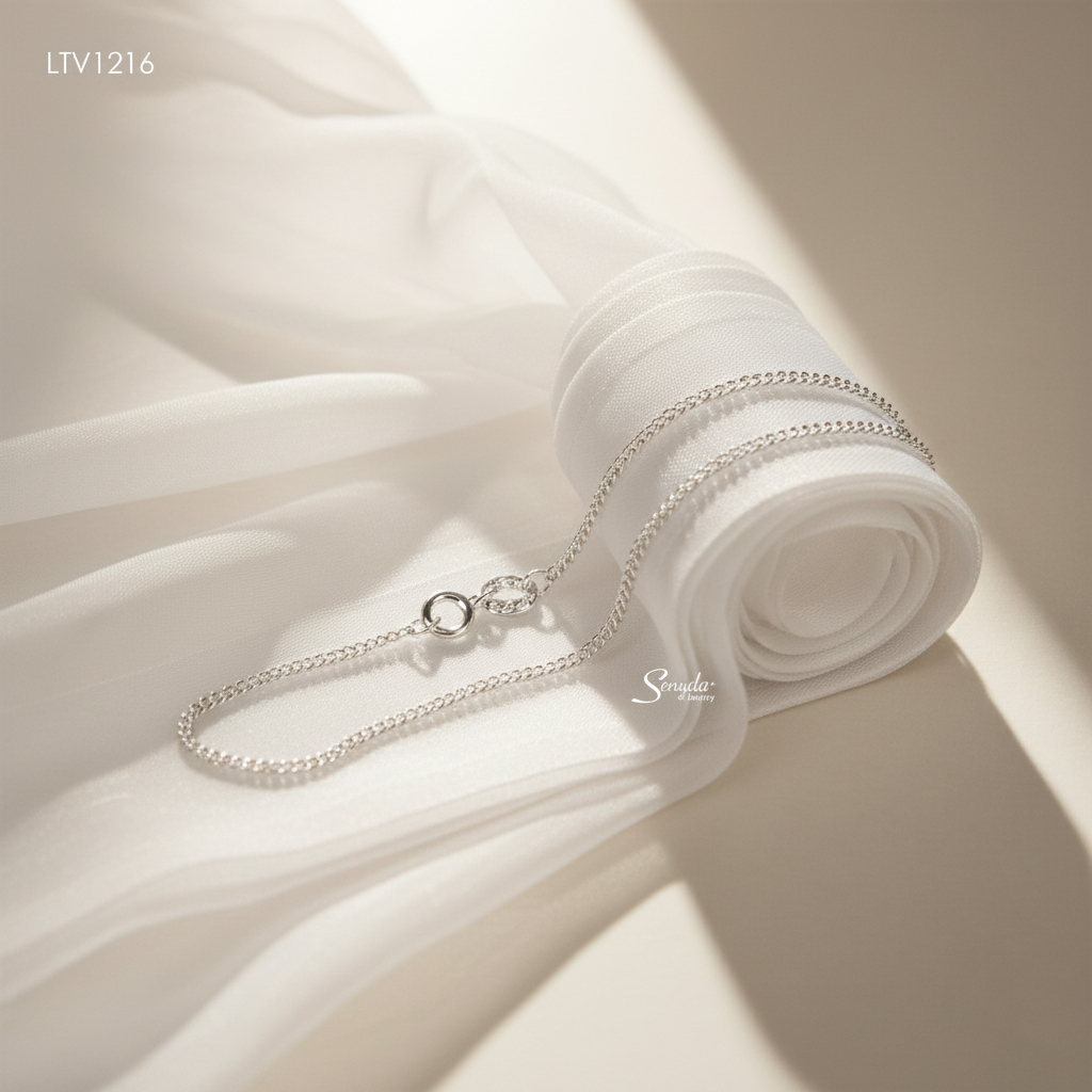 LTV1216 Lắc tay vàng Senyda dây khoen lật