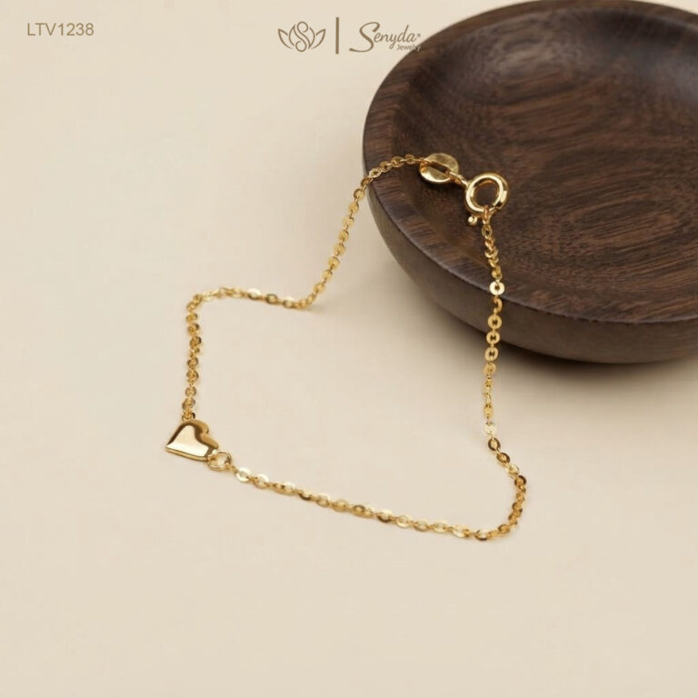 Lắc tay vàng Senyda mặt trái tim