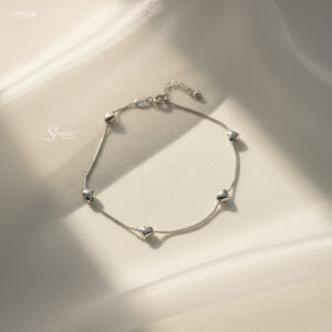 LTV1296 Lắc tay vàng Senyda dây mì tim phồng