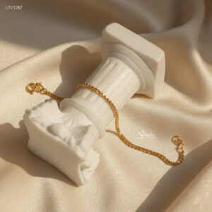LTV1297 Lắc tay vàng Senyda dây mì mềm 14cm