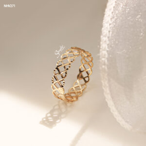 NHV271 Nhẫn vàng Senyda bản giác chữ X