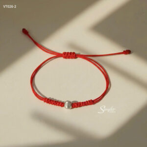 VT026 Vòng tay Senyda dây đỏ/đen mix bi phay