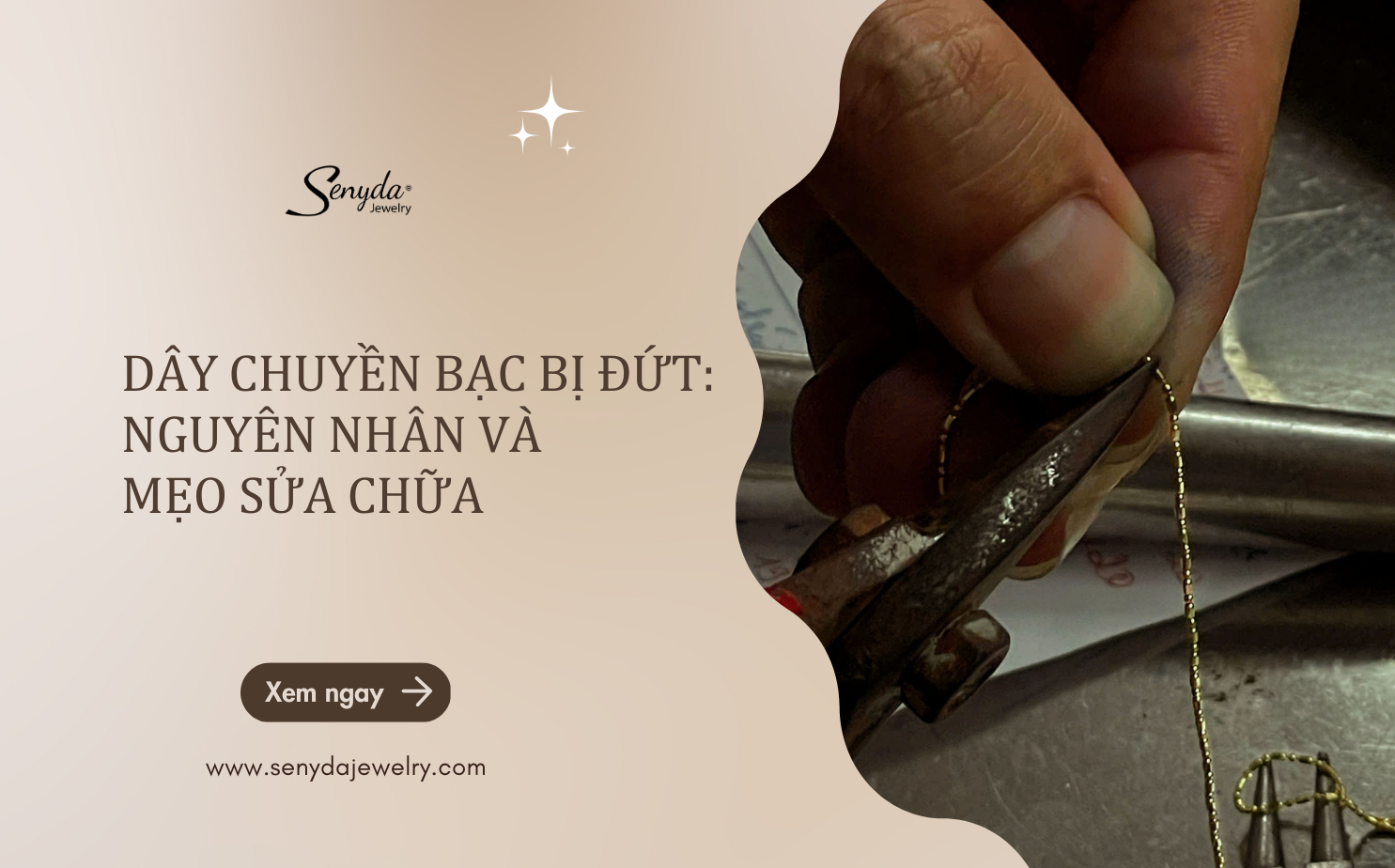 Dây chuyền bạc bị đứt