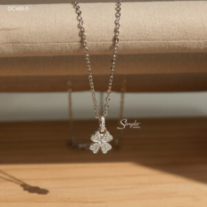 DC485 Dây chuyền bạc Y Senyda cỏ 4 lá đính đá