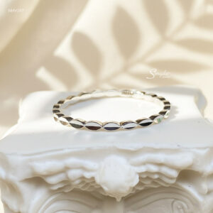 NHV597 Nhẫn vàng Senyda đai hạt gạo giác