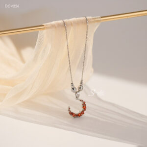 DCV226 Dây chuyền vàng Senyda mì xỏ bi liền mặt Mặt trăng