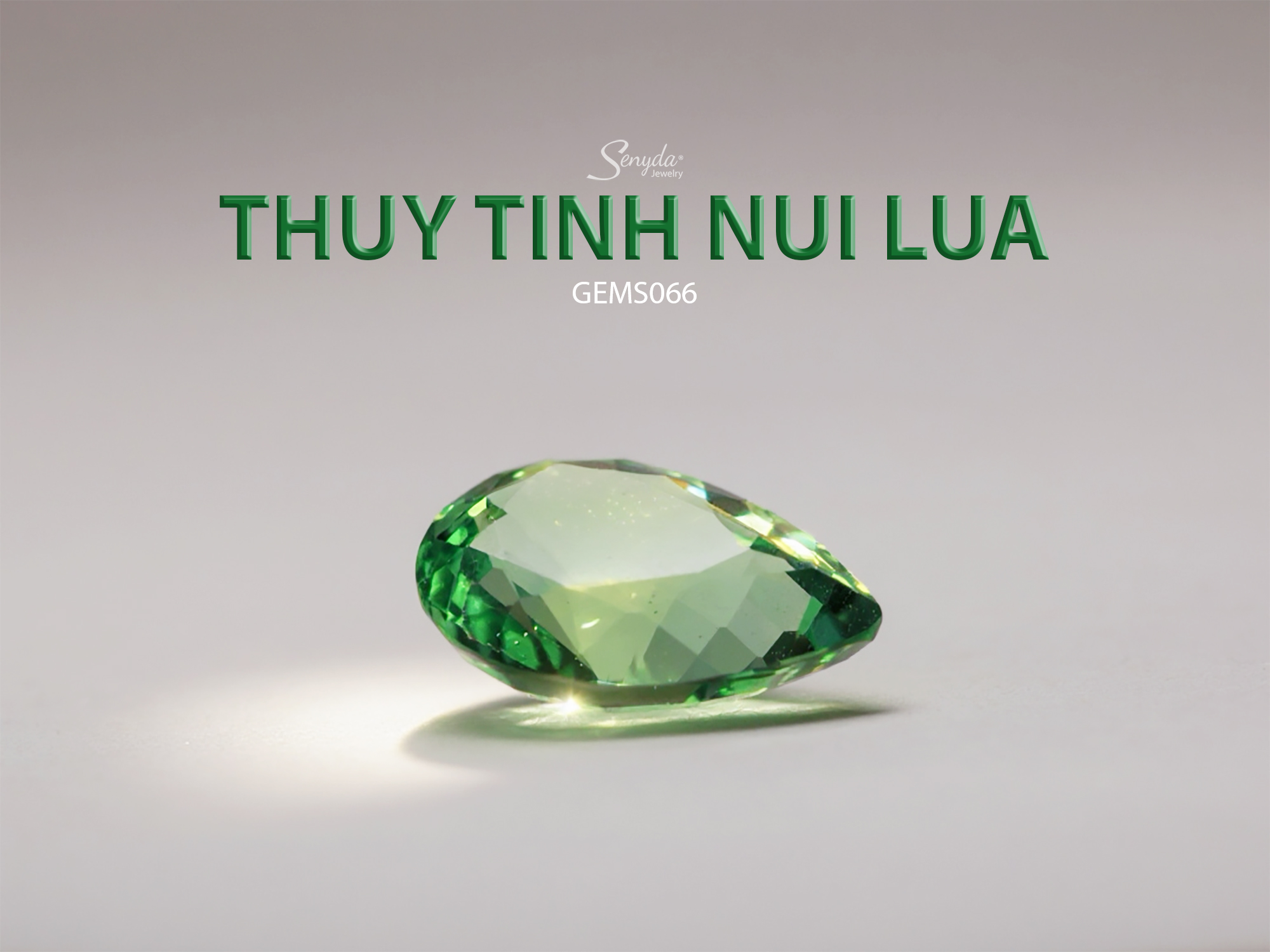 GEMS066 Đá Thủy tinh núi lửa (Obsidian) xanh lục