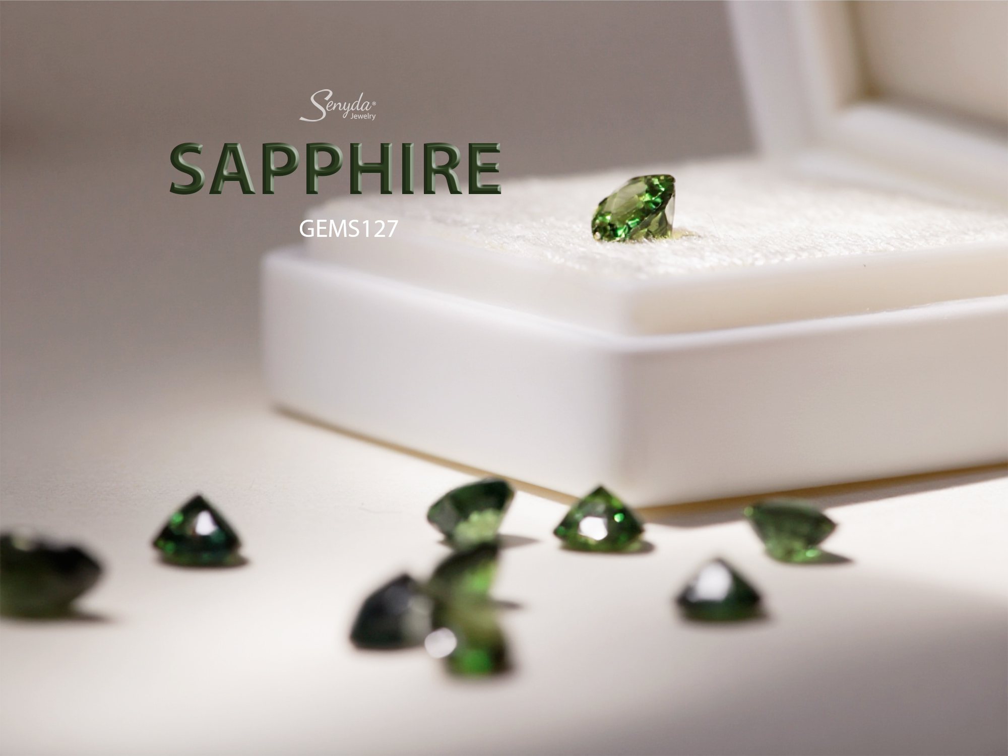 GEMS127 Đá Sapphire xanh lá - Ảnh 3
