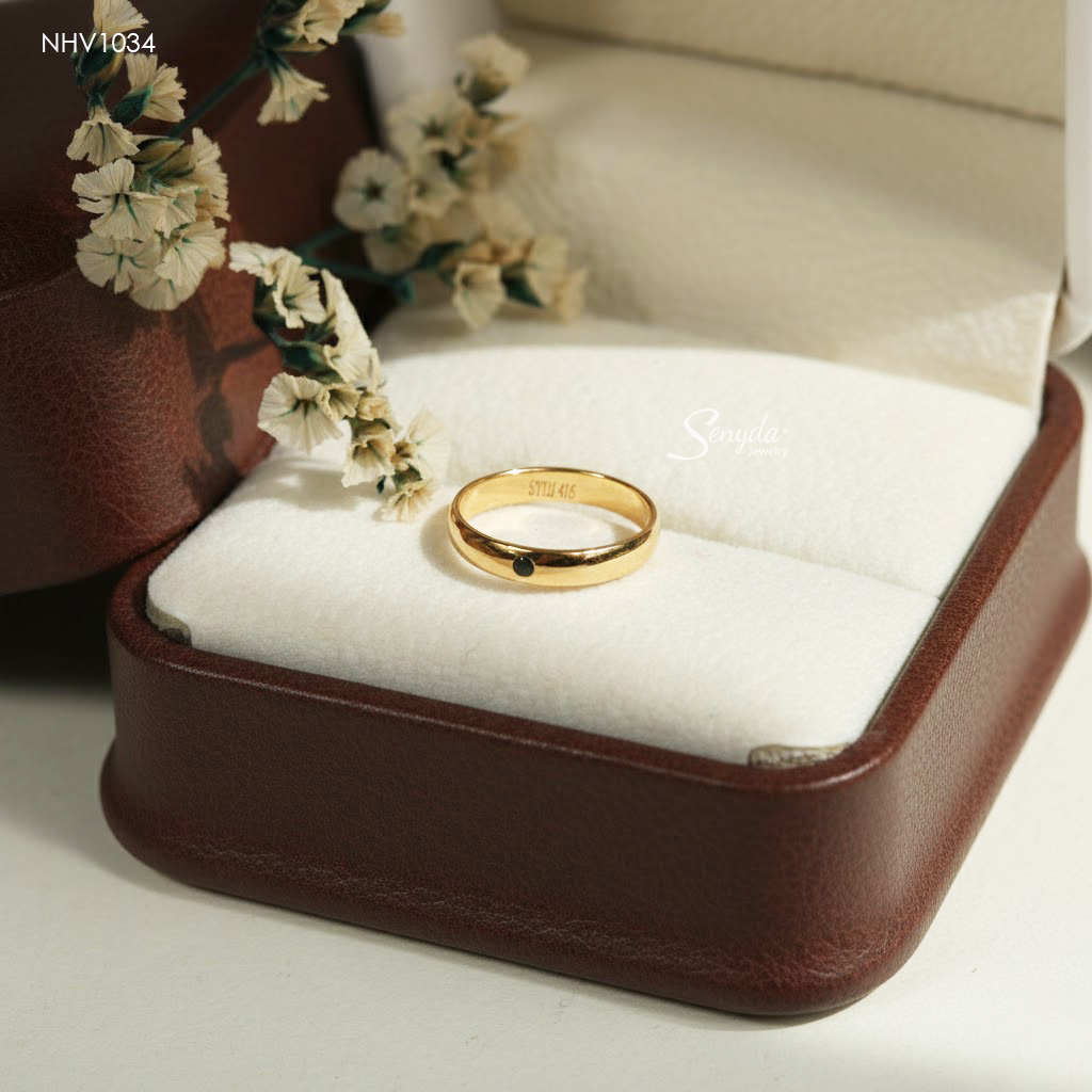 NHV1034 Nhẫn vàng Senyda mo bản hẹ