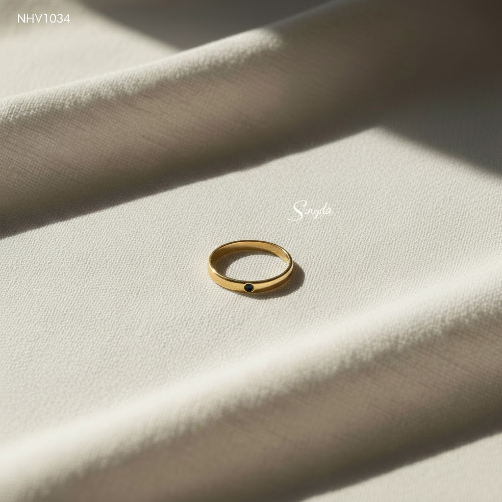 NHV1034 Nhẫn vàng Senyda mo bản hẹ