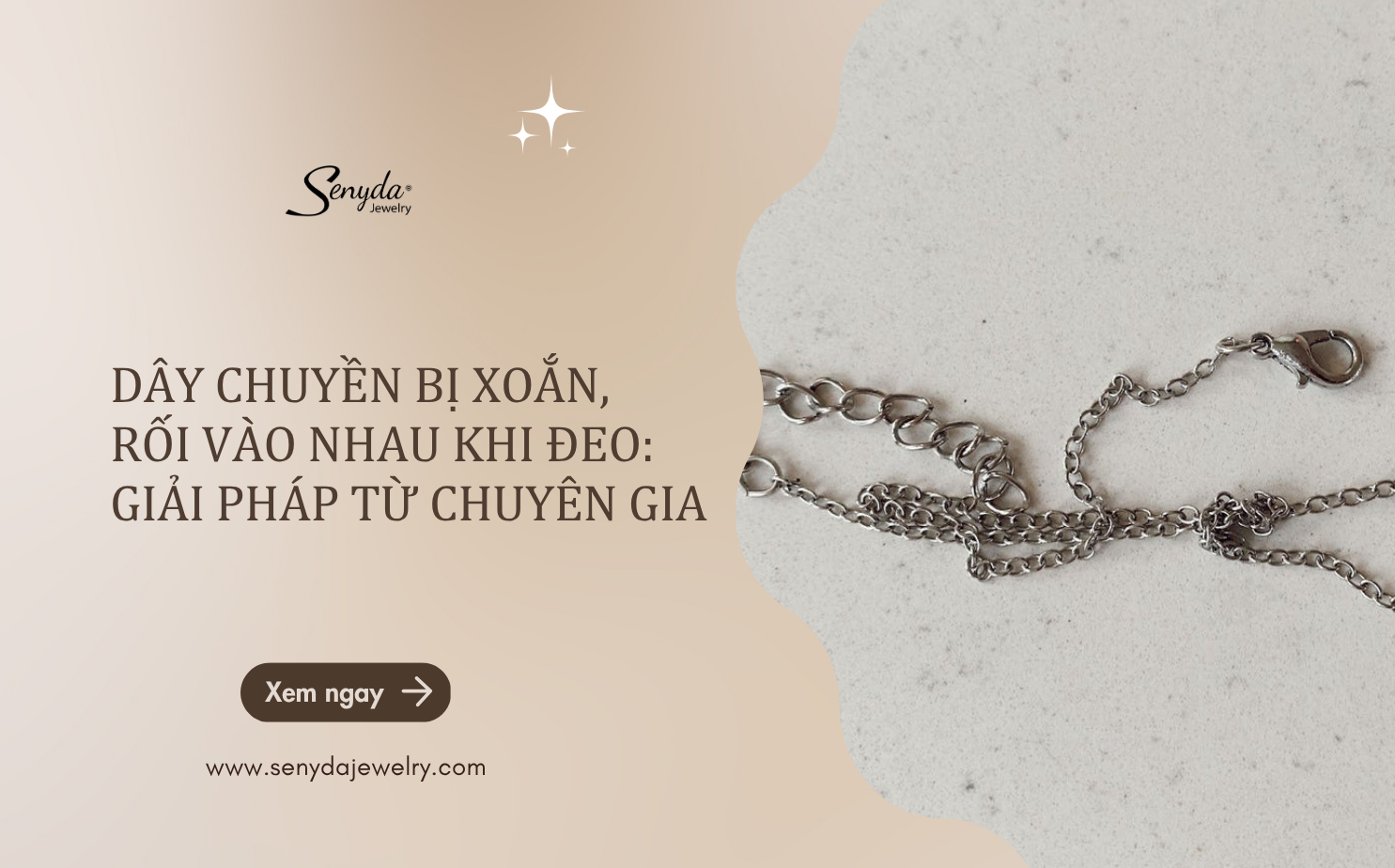 mẹo gỡ dây chuyền bị xoắn rối