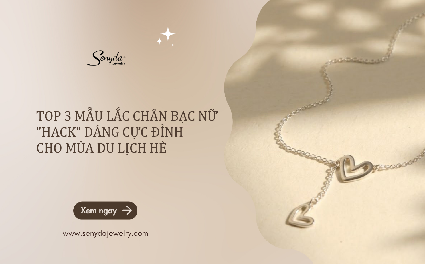 lắc chân bạc nữ