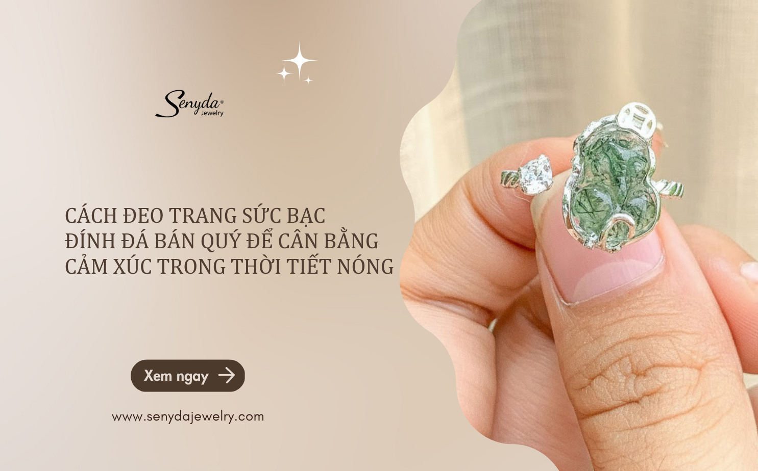 trang sức bạc đính đá bán quý