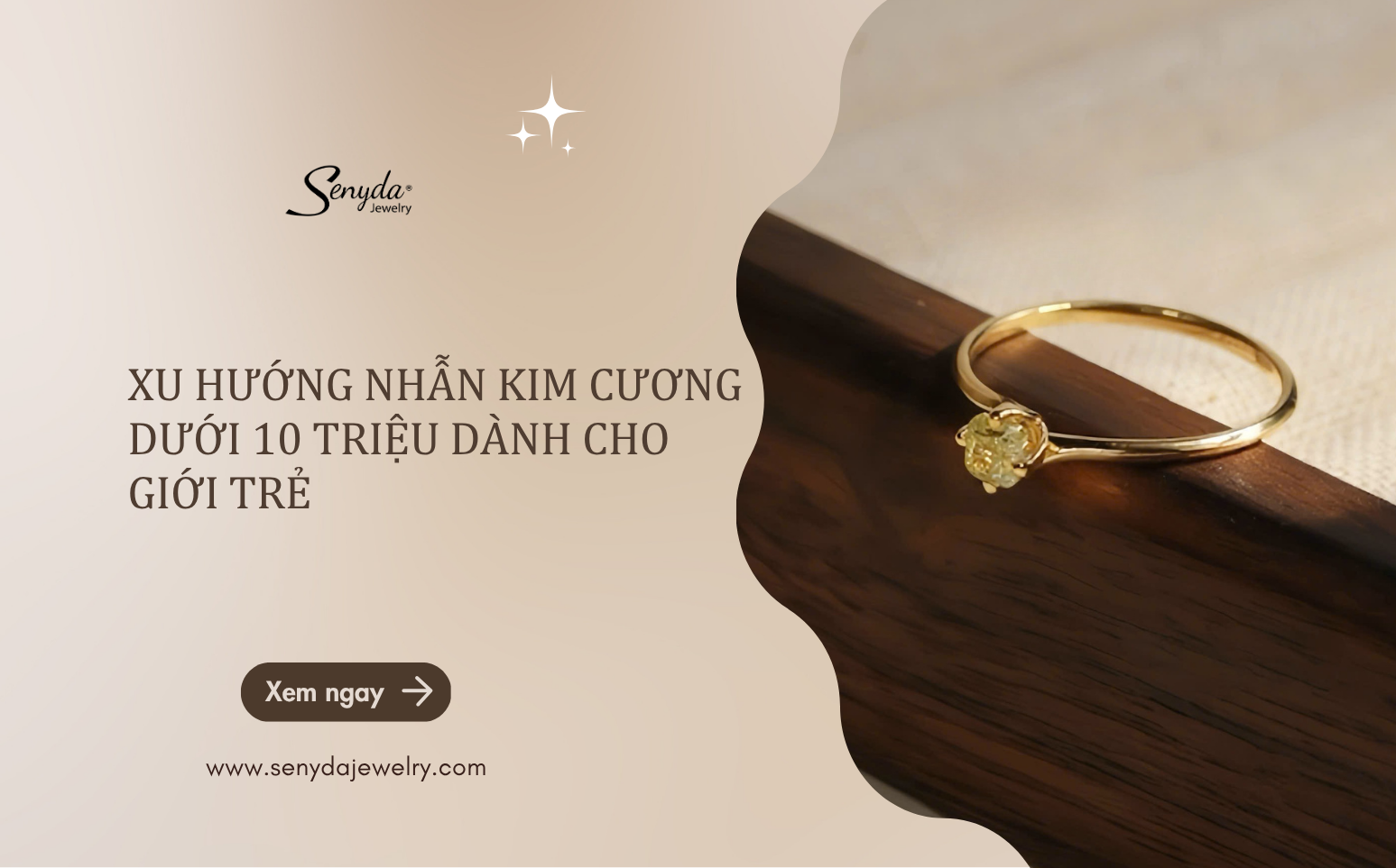 Xu hướng nhẫn kim cương dưới 10 triệu dành cho giới trẻ