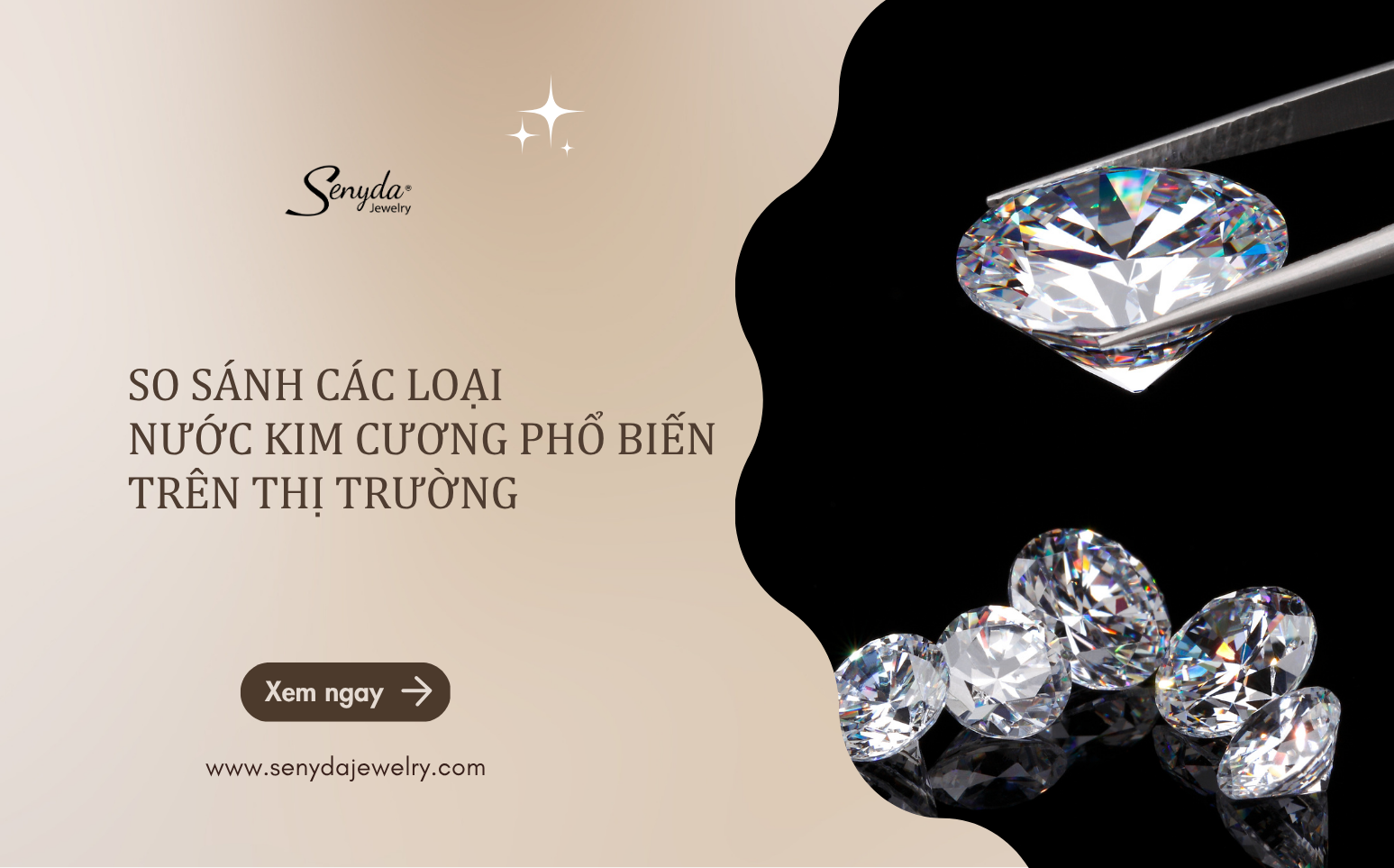 So sánh các loại nước kim cương phổ biến trên thị trường