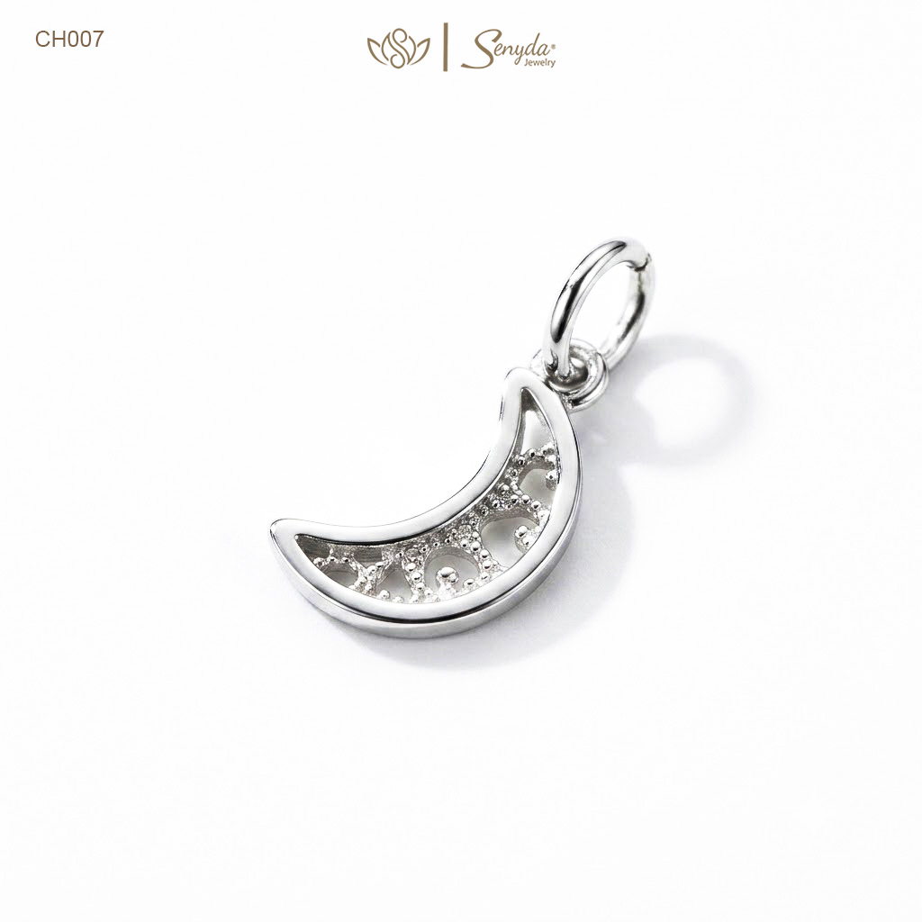 Charm Bạc Senyda mặt trăng treo
