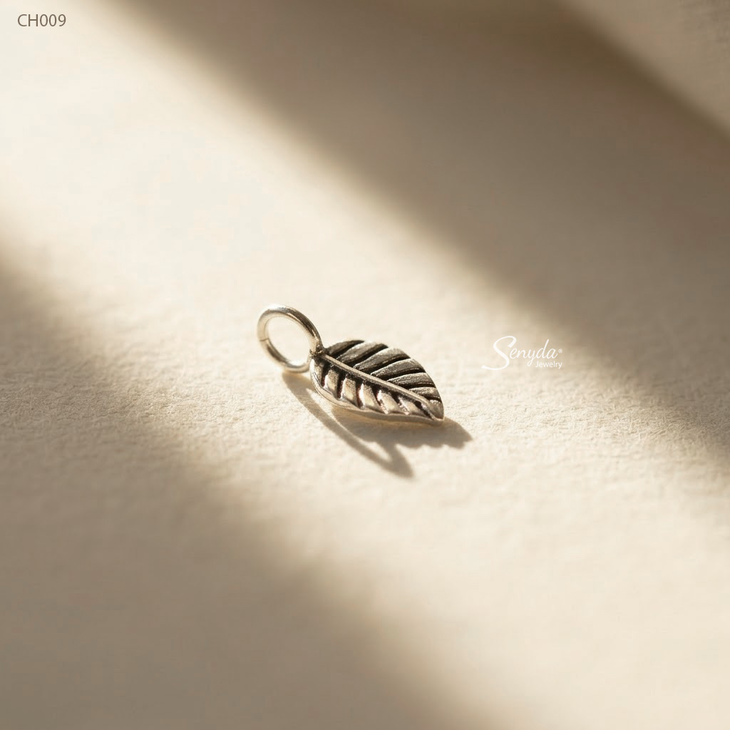 Charm Bạc Senyda lá treo