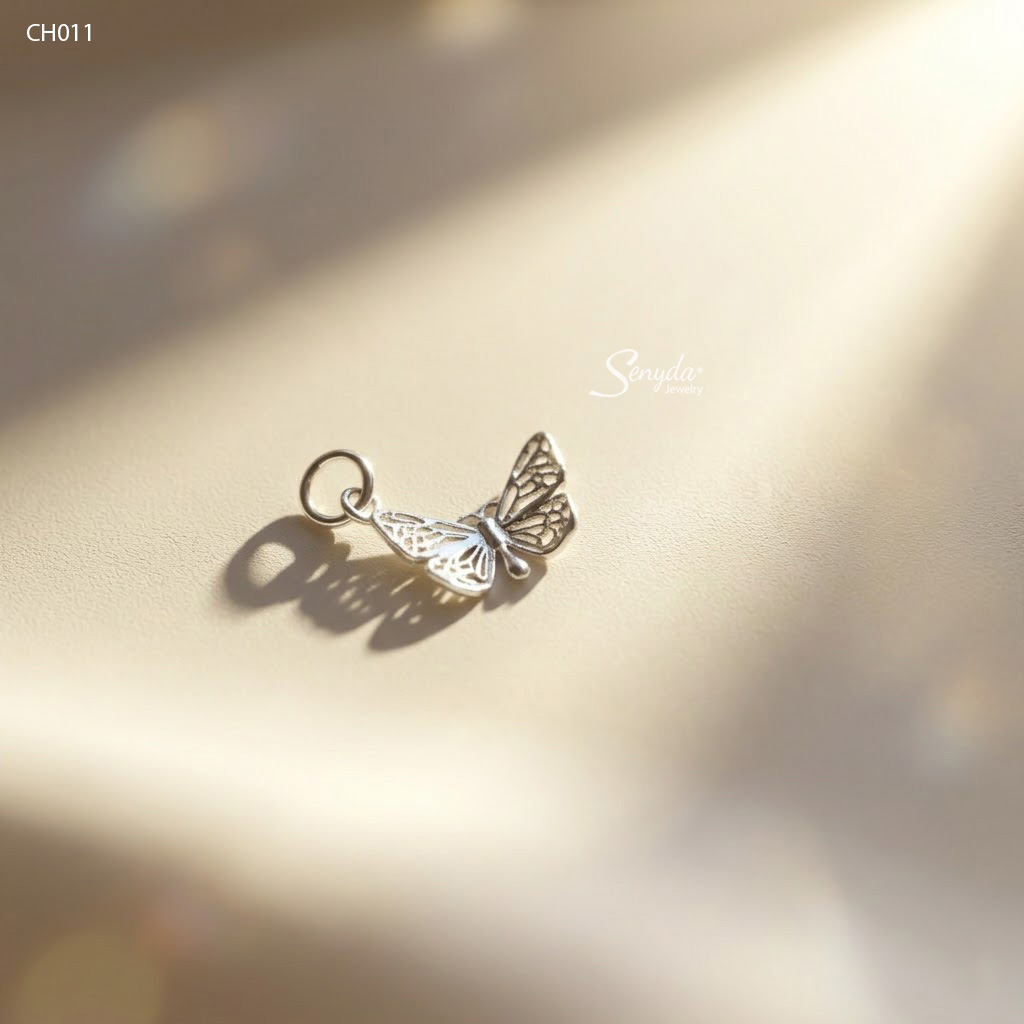 Charm Bạc Sendya hình bươm bướm treo