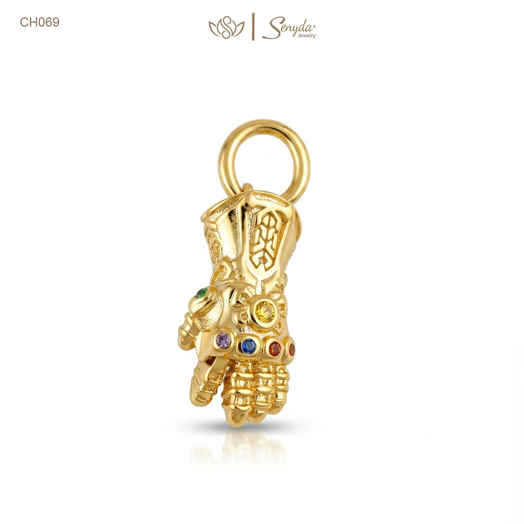 Charm Bạc găng tay vô cực treo