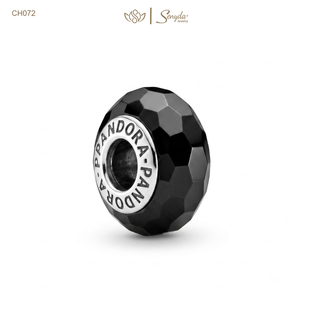 Charm Bạc thủy tinh Murano cắt giác xỏ