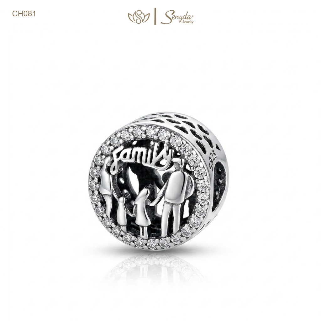 Charm Bạc Senyda family xỏ
