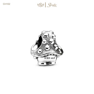 Charm Bạc Senyda cây nấm mắt đen xỏ