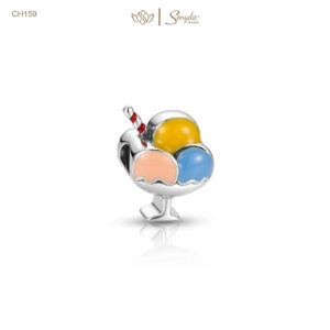 Charm Bạc Senyda ly kem nhiều màu xỏ