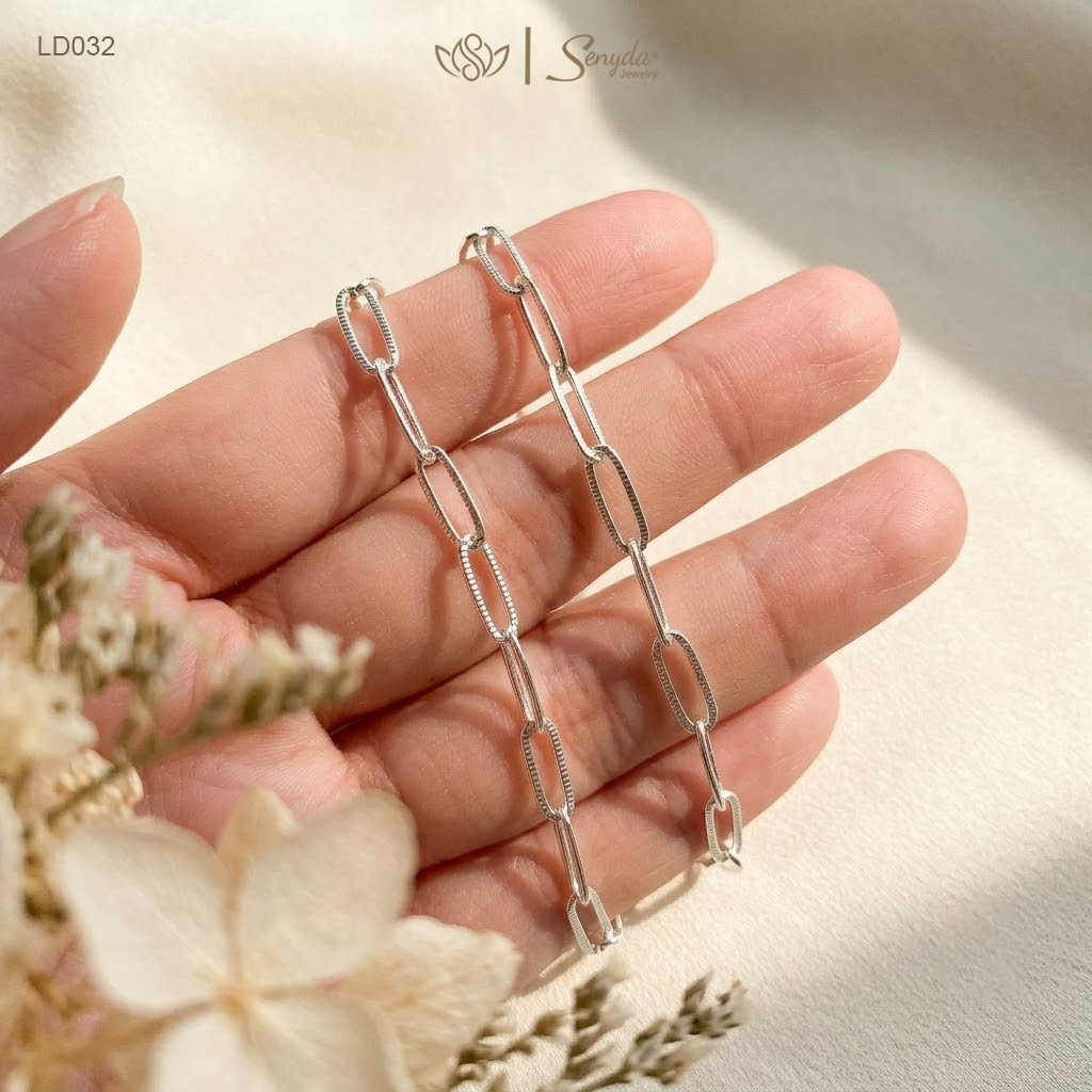 Lắc đôi bạc Ý Senyda khoen dài