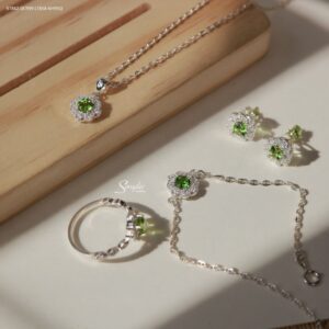 Bộ trang sức bạc Lục Ngọc Hoàng An – Senyda Jewelry