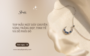 Top mẫu mặt dây chuyền vàng trắng đẹp