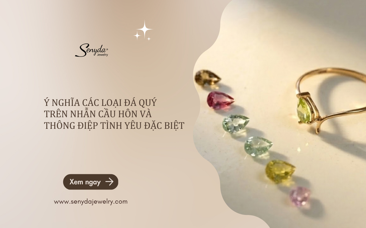 ý nghĩa các loại đá quý trên nhẫn cầu hôn