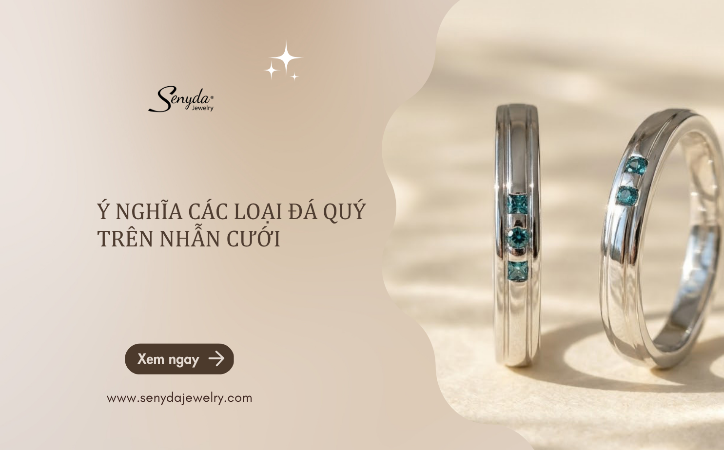 Ý nghĩa các loại đá quý trên nhẫn cưới